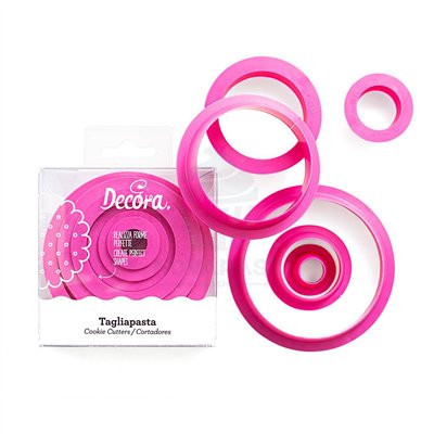 Ensemble de 6 emporte-pièces ronds lisses DECORA