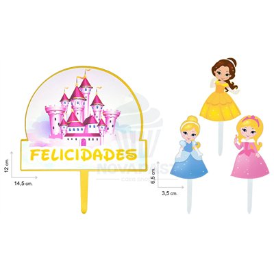 Topper "Félicitations Princesse" pour Gâteaux