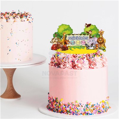 Topper Animais Felicidades - Decoração Divertida!