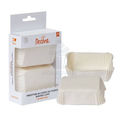 Decora White Paper Capsules 80x50mm - Pack of 36 Units