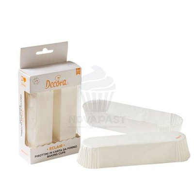Decora White Eclair Capsules 135x33x28mm (60 pcs)