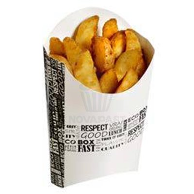 Boîte en carton pour frites 130x80x135 mm (200 unités)