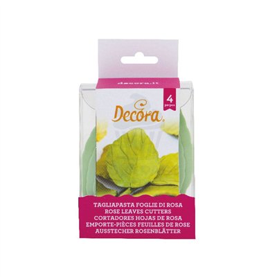 Kit Décoration : 4 Découpeurs Feuilles de Rose