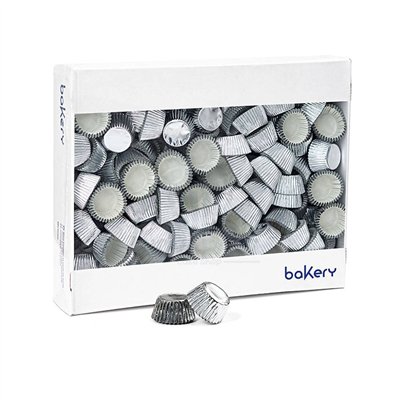 "Mini Cápsulas Plata Decora Caja 2500 - Ideal para Repostería 32x22mm"