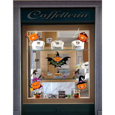 Ensemble Halloween : 3 citrouilles + stickers effrayants