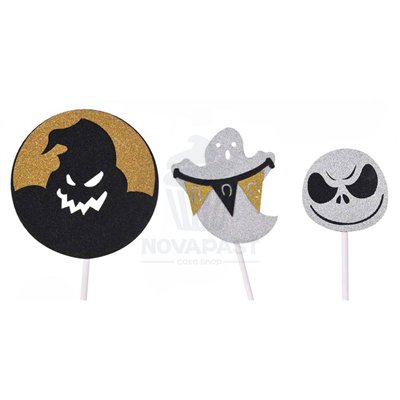 Décoration Halloween : Set de 3 piques Modecor