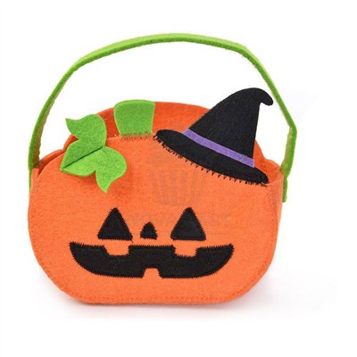 Sac Citrouille Halloween avec Anses - Modecor