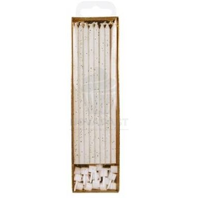 Velas Extra Longas PME com Suporte - Conjunto de 16 Peças