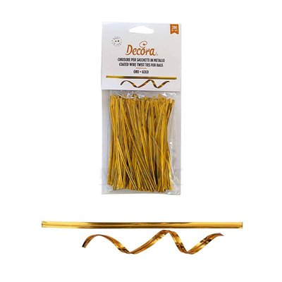 Gold/Metal 12 cm Bag Closures - Pack of 200 Units