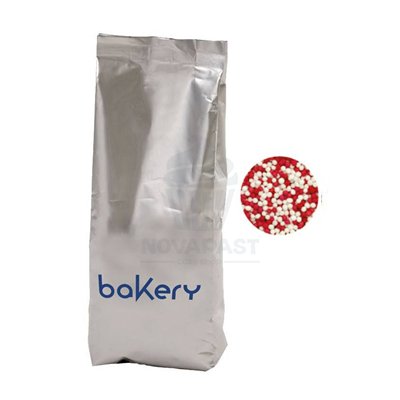 Microperlas Sucre Blanc/Rouge 1kg - Décoration Gourmande