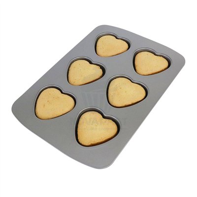 Moule Cœur PME 37x26 cm - 6 Cavités de Pâtisserie