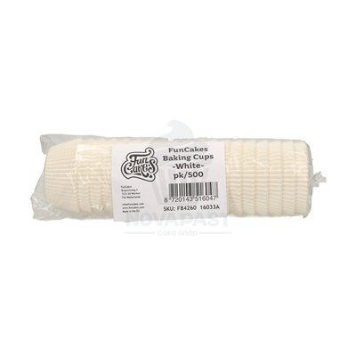 Cápsulas de Papel Brancas FunCakes - Pack 500 Unidades