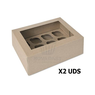 Caixas Kraft para 12 Mini Cupcakes - House of Marie
