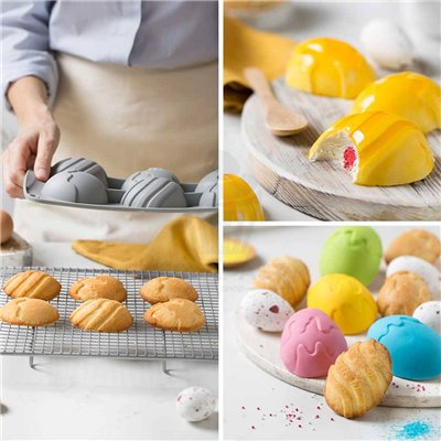 Moule en silicone pour œufs de Pâques - 6 cavités