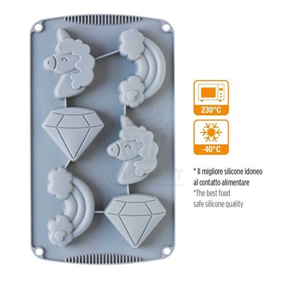 Moule Licorne en Silicone 6 Cavités - Décoration Facile