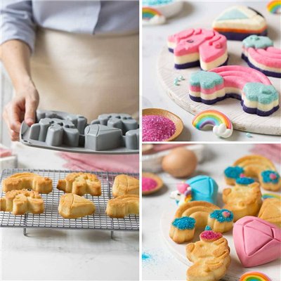 Moule Licorne en Silicone 6 Cavités - Décoration Facile