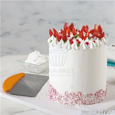 Rasqueta dentada inox 23x11 cm: decoración perfecta