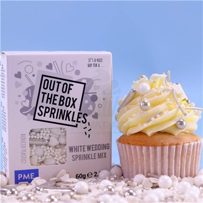 Mix de Sprinkles PME White Wedding 60g: Elegância Doce