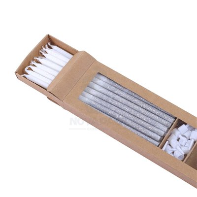 Candles PME 18 cm Silver/White: Elegance for your cake