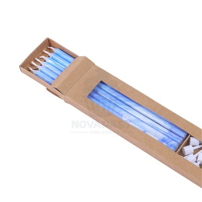 Velas PME 18 cm Celestes/Blancas: Elegancia en tu pastel