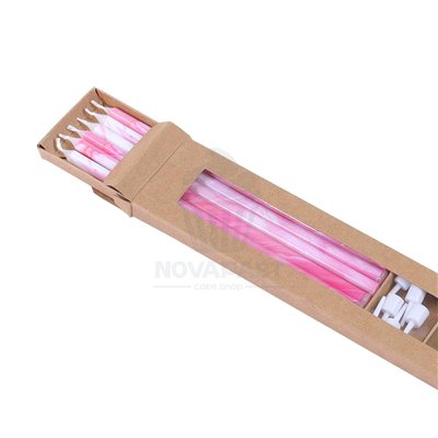 Candles PME 18 cm pink/white: elegance in your celebrations.