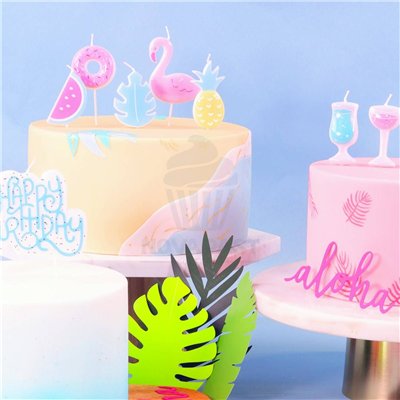 Velas Tropicales PME: Estuche de 5 para Pasteles Exóticos