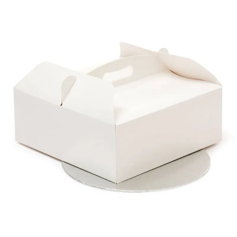 8  todos los tamaños disponibles Blanco cajas para tarta con extraíble tapa Pack de 10  