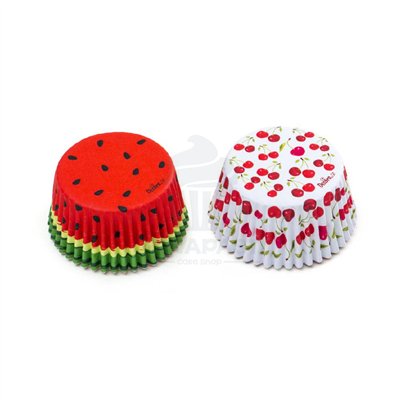 Capsules en papier fruits d'été - Set de 36 pièces