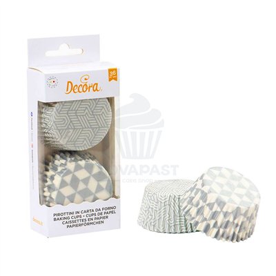 DECORA Set of 36 Paper Capsules with Geometric Shapes