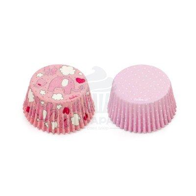 Capsules Papier Éléphants Roses - Set de 36