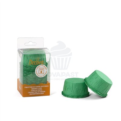 Decora green muffin capsule 55x35 mm - Set of 25 units