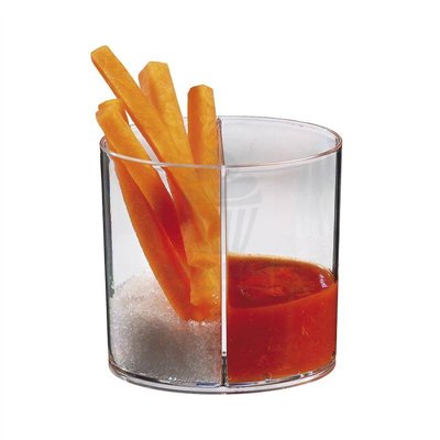 Set de 40 Copos Elipse 2 Compartimentos 65x45x64MM