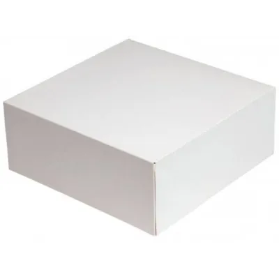 "Caja Blanca para Pastas 16x16, Altura 8cm - Empaque Elegante (Unidad)"