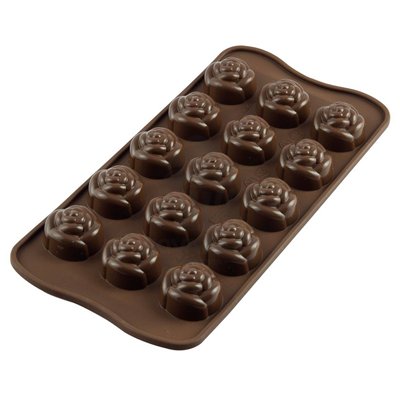 Moule Silicone Rose: Chocolat Élégant et Raffiné