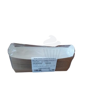 Kraft Open Baguette Container 26 cm - Pack of 25 units