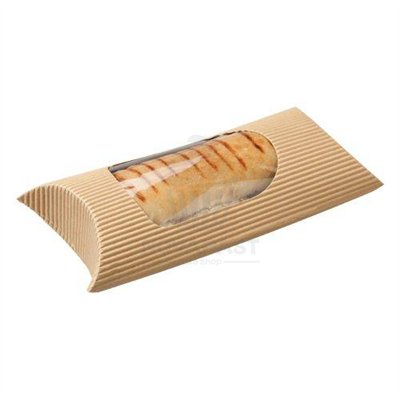 Emballage Kraft Sandwich 23cm avec Fenêtre (25 unités)