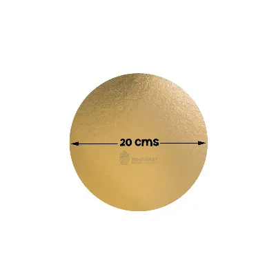 Disco De Cartón Oro 20 cms (Und)