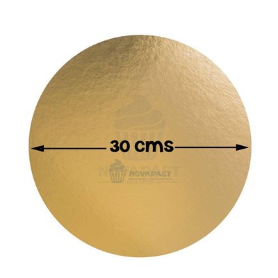 Gold Cardboard Disc 30 cm (Unit) - Elegance for your cakes