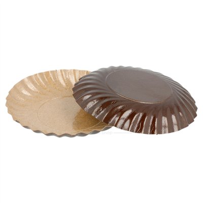 Mini Fluted Dish 8 cm Brown/Ivory (200 units)