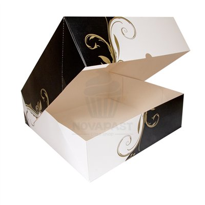 Boîte pâtisserie avec fenêtre 28x28x10 cm