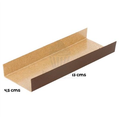 Base Retangular com Aba Lateral Marrom/Marfim (200 unid.)