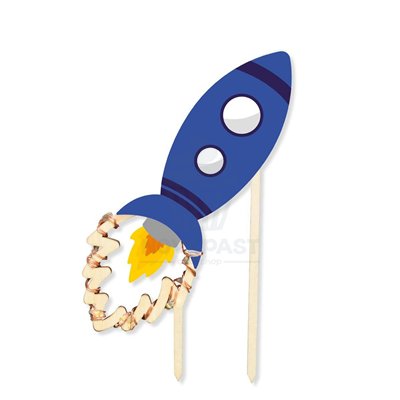 Decoração de Bolo: Foguete Espacial LED ScrapCooking