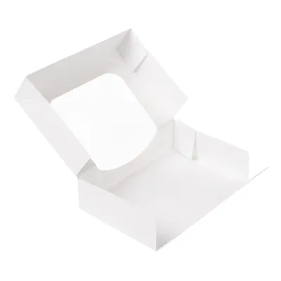 "Caja Snack con Ventana Blanca GDP - Ideal para Pastelería 17,5x12x4,5 cm"