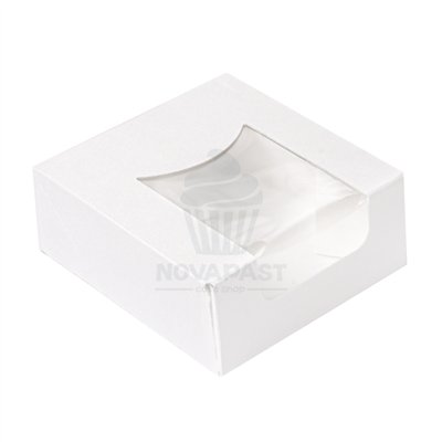 Caixa Snack Branca com Janela 10x10x4 cm (Unidade)