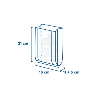 "Paquete de 100 Bolsas de Papel Kraft con Ventana 16x21cm - GDP"
