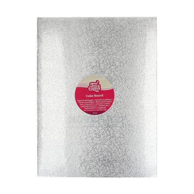 Base rectangulaire argentée 40x30 cm pour pâtisserie