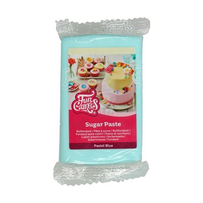 Fondant Azul Pastel FunCakes 250g - Decoração Perfeita