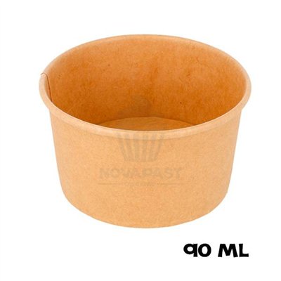 Tarrinas 90 ml marron kraft - Lot de 50 pièces
