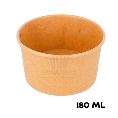 180ml Brown Kraft Ice Cream Tubs - Pack of 50 units