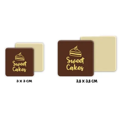 "Plaqueta de Chocolate Personalizada Cuadrada: Dulce Regalo Único"